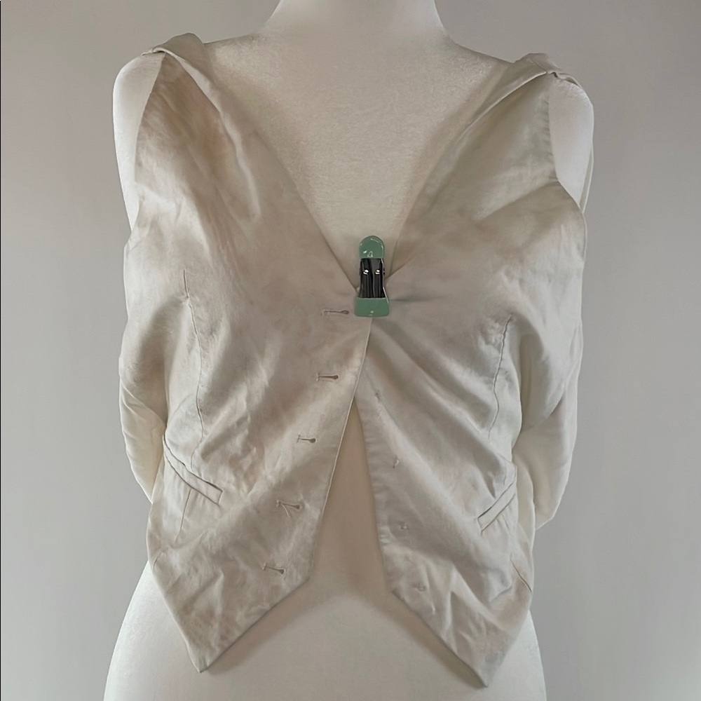 Nina Ricci Cady Drapped Open-Back Vest, 38 - Picture 7 of 10